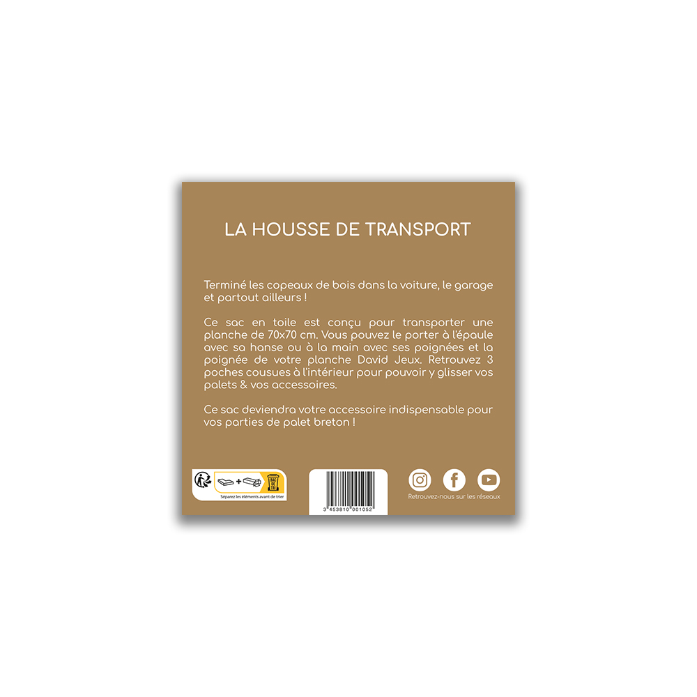 Housse de Transport pour planche en bois 700x700 mm – Image 3