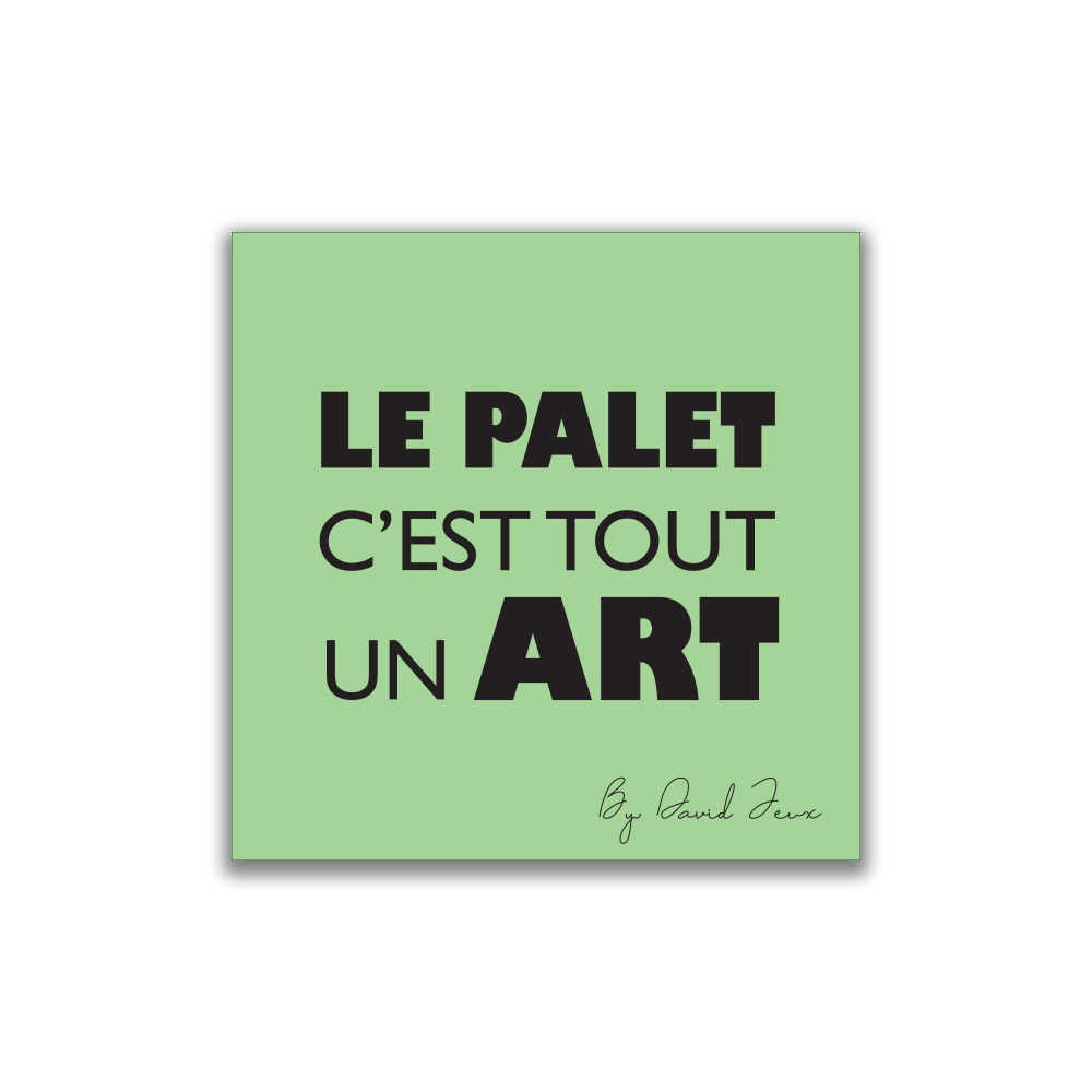 La chiffonnette verte DAVID Jeux - Le Palet c'est tout un Art