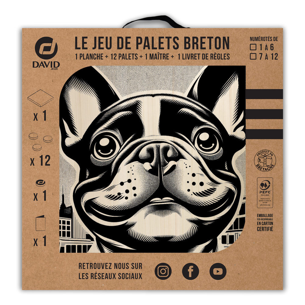 Kit de jeu de palets breton - Bouledogue français – Image 3