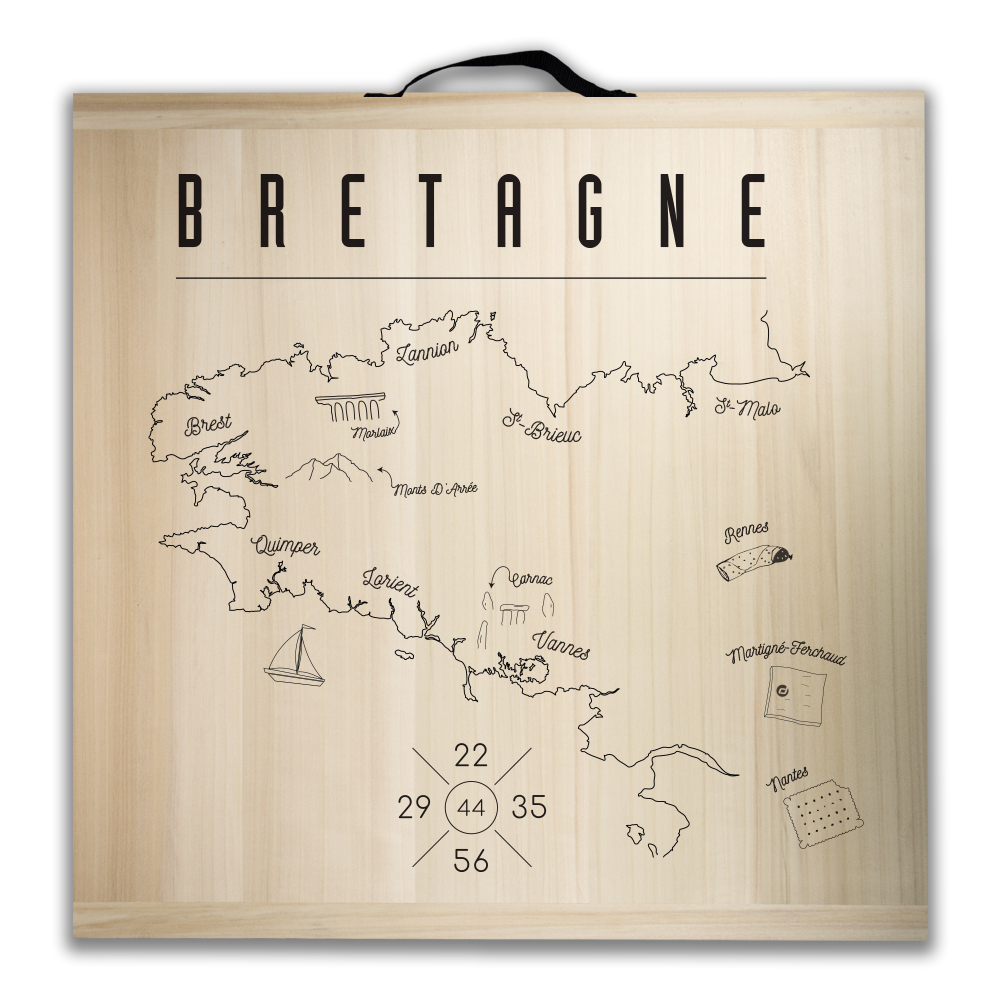 Kit de jeu de palets breton - Carte Bretagne