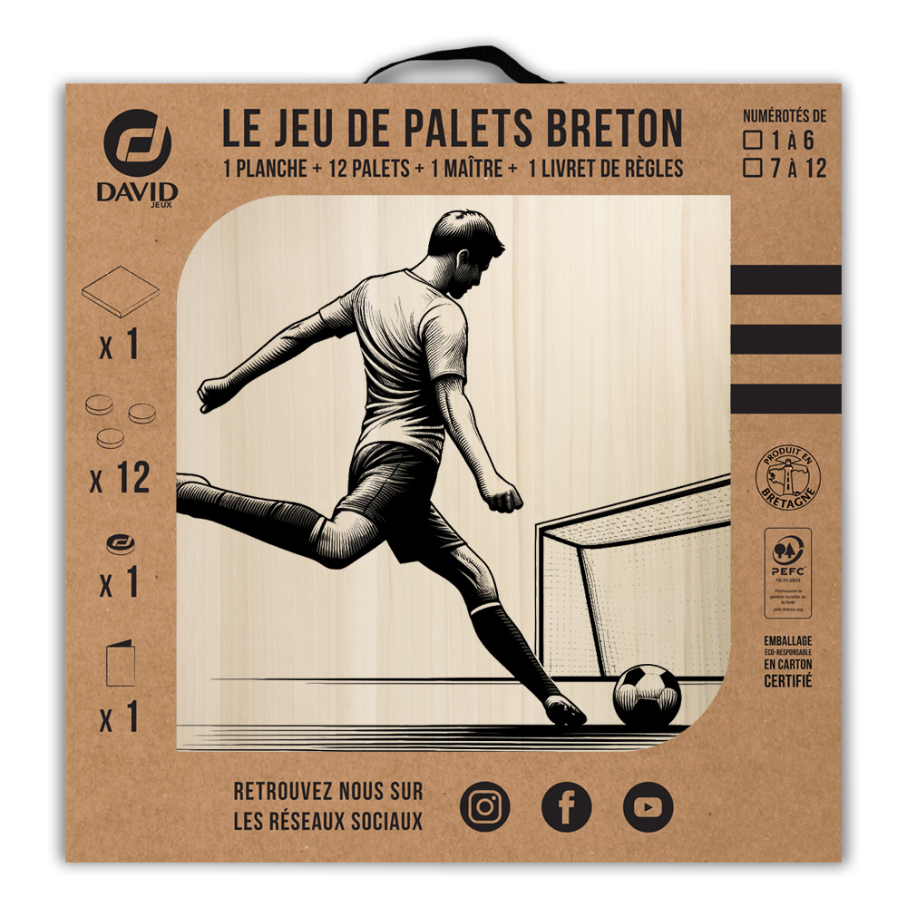 Kit de jeu de palets breton - Joueur de Foot – Image 3
