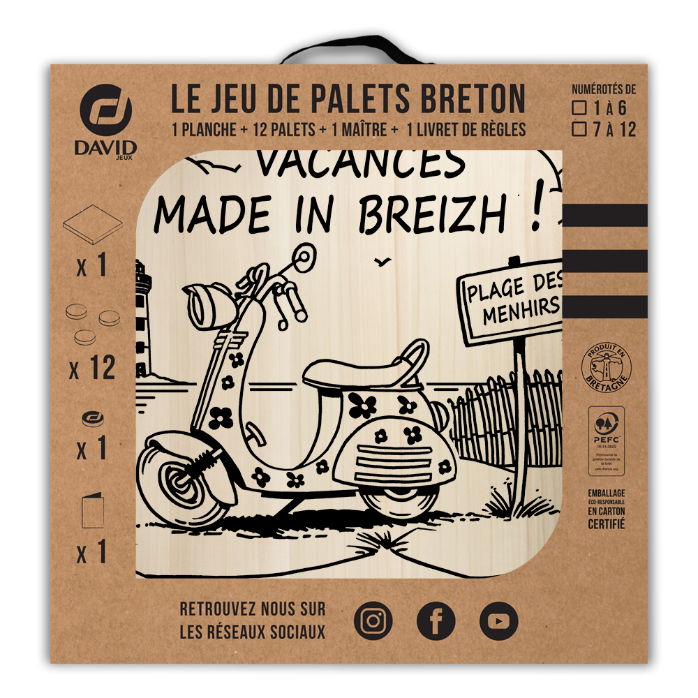 Kit de jeu de palets breton - Plage des menhirs – Image 3