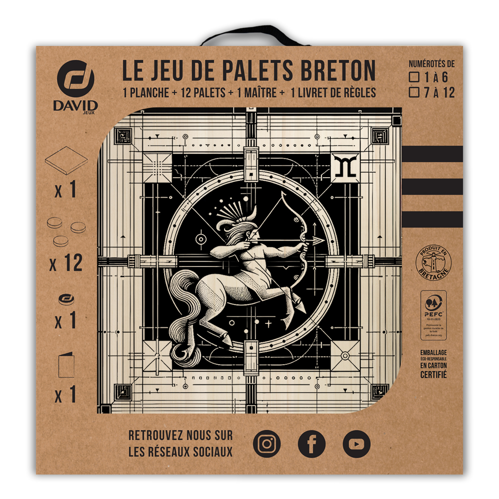 Kit de jeu de palets breton - Signe du Sagittaire – Image 3